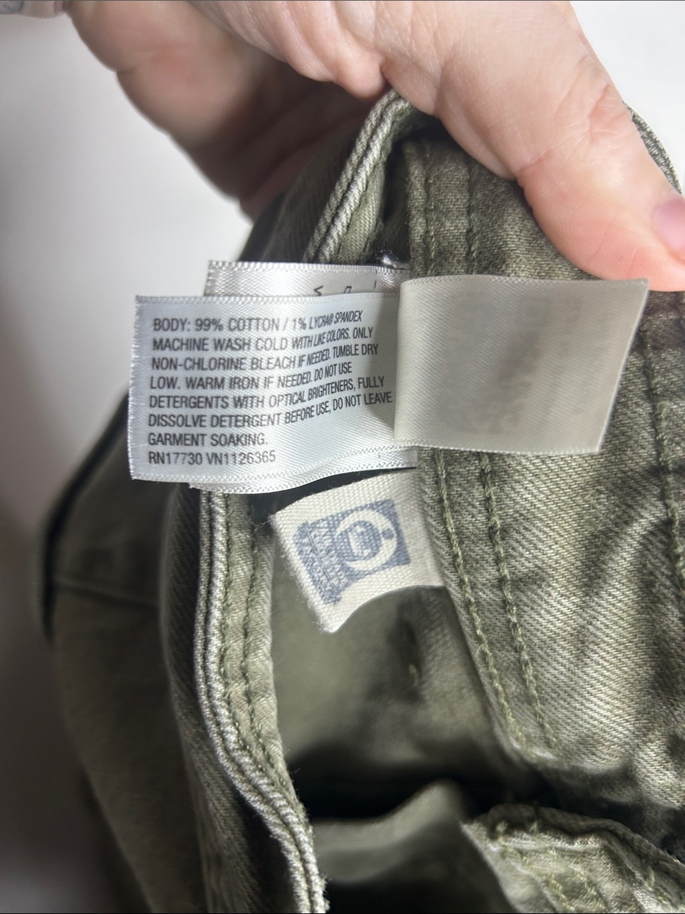 High-Waist Wide Leg Jeans in Olive for Women - Picture 7 of 7